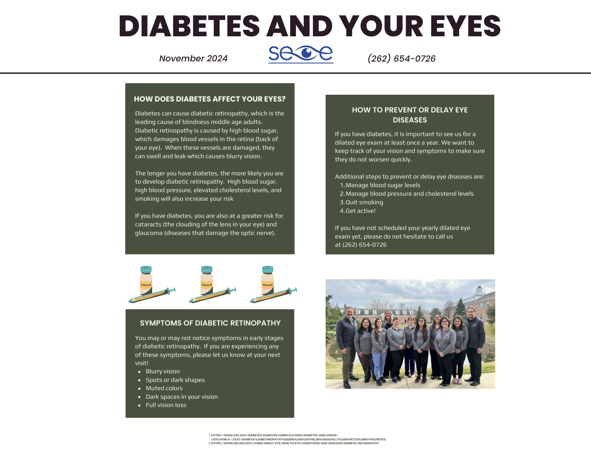 November Newsletter - Diabetes, diabetes awareness, healthy vision, eye disease, diabetic retinopathy